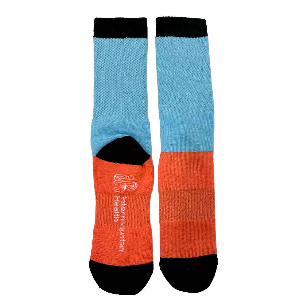 Coral & Blue Athletic Sock 